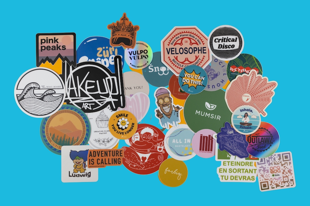 How can you increase the visibility of your brand with a customised sticker?